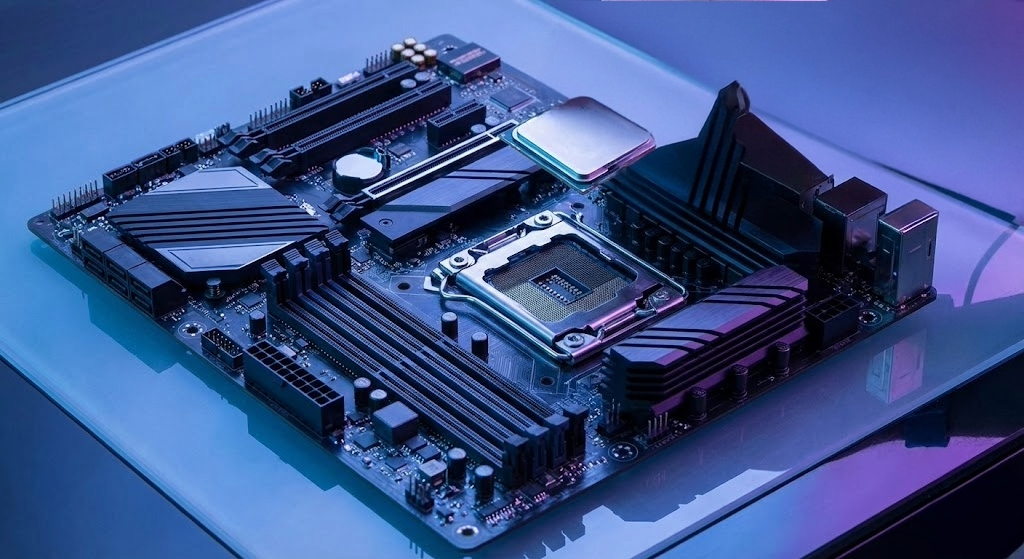 Desktop motherboard with CPU socket