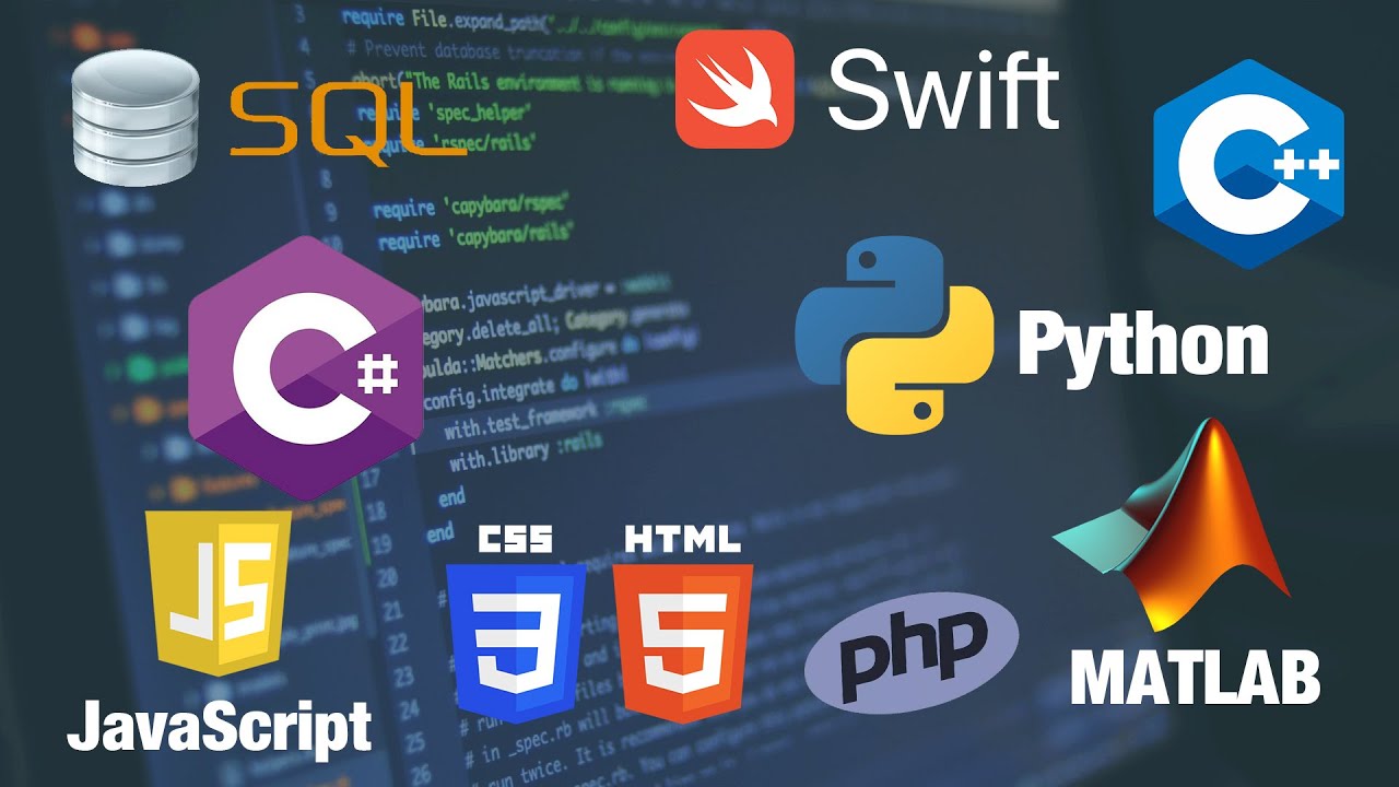 Laptop screen with software development tools